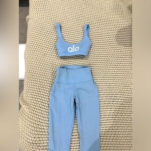 Blue Alo Bra & Leggings set